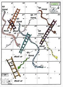 snakes and ladders NO INSTRUCTIONS VERSION